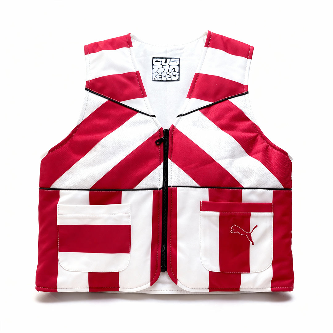Upcycled Puma Jersey Vest Jacket
